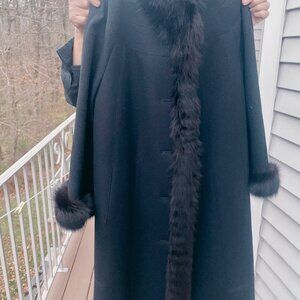 Fur-lined Vintage Wool Coat